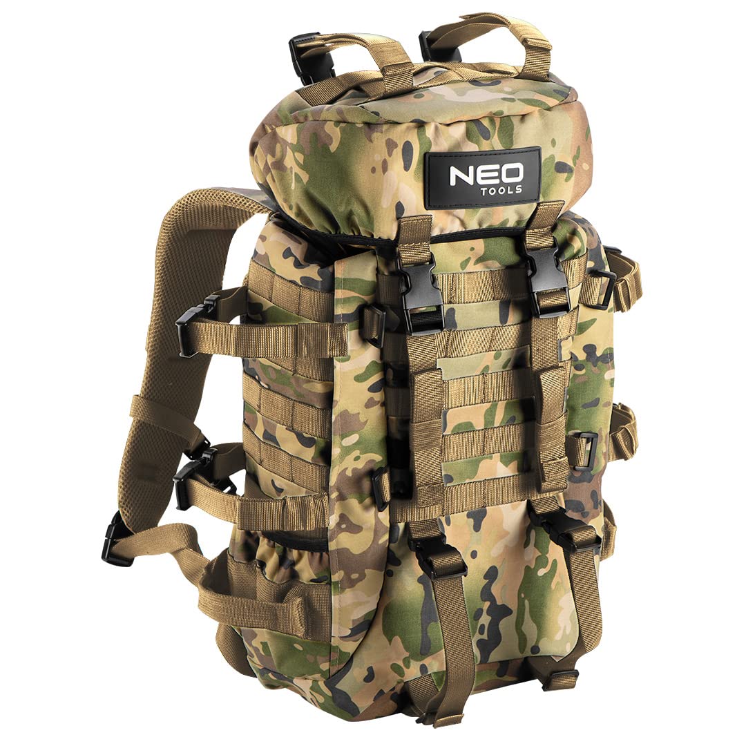 NEO TOOLS Touristenrucksack 84-325, Fassungsvermögen 30 Liter, Cameo-Farbe, verstellbare Seitengurte