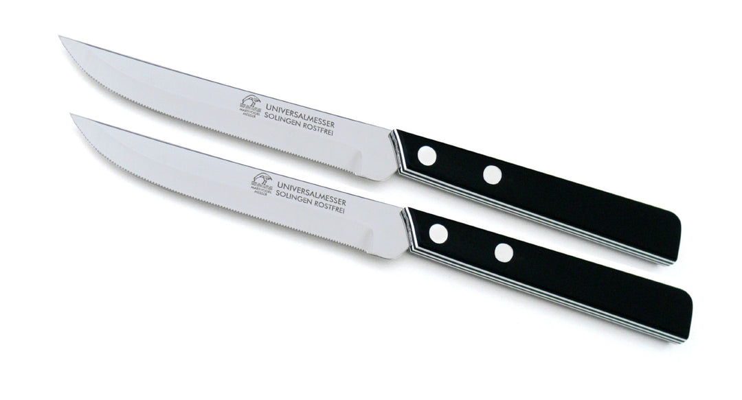 Marsvogel - Duo Pack Gemüsemesser Set - gerade Klinge mit doppelten Hohlschliff und Feinzahnung - Gr