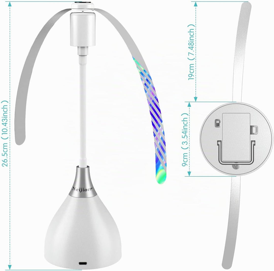 3er Fliegenwedler, USB C Fliegenabwehr mit Schalter | Automatischer &amp; biegbarer Fliegenvertreiber mi