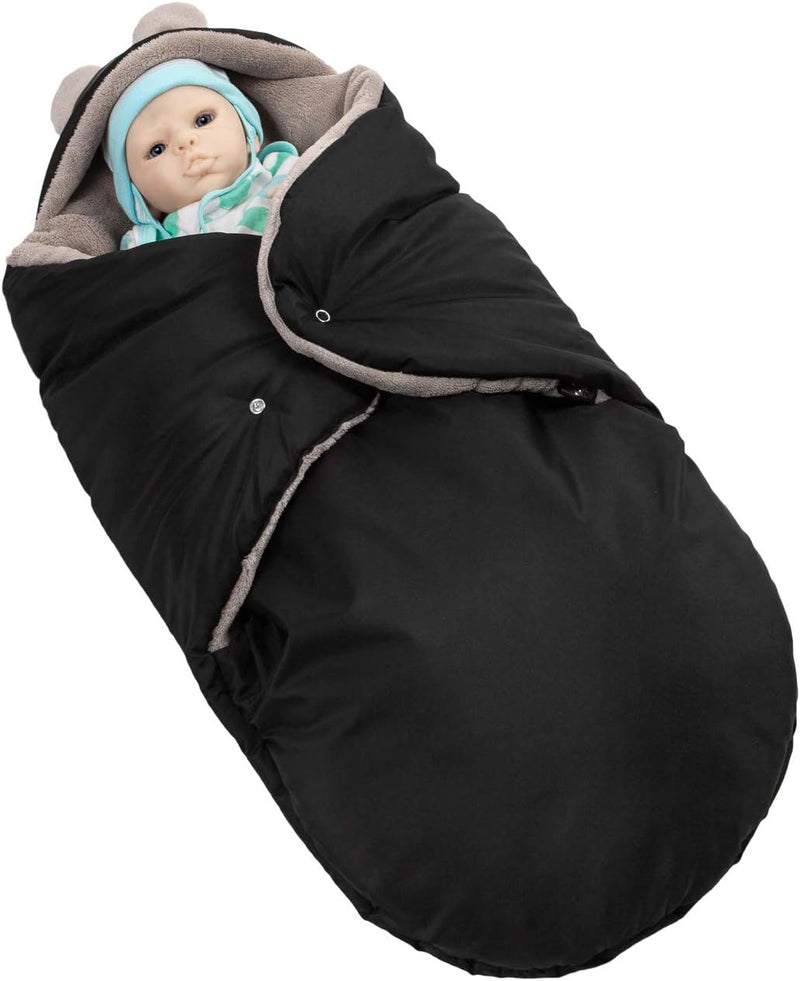 millybo Fusssack Baby Einschlagdecke für Winter geeignet für Kinderwagen Babyschale Babybett Autosit