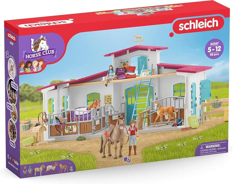 schleich 42567 Reiterhof, für Kinder ab 5-12 Jahren, HORSE CLUB - Spielset