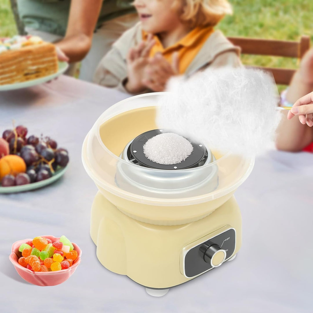 500W Klein Elektrischer Zuckerwattemaschine Set für Zuhause, Retro Cotton Candy Machine Zuckerwatte