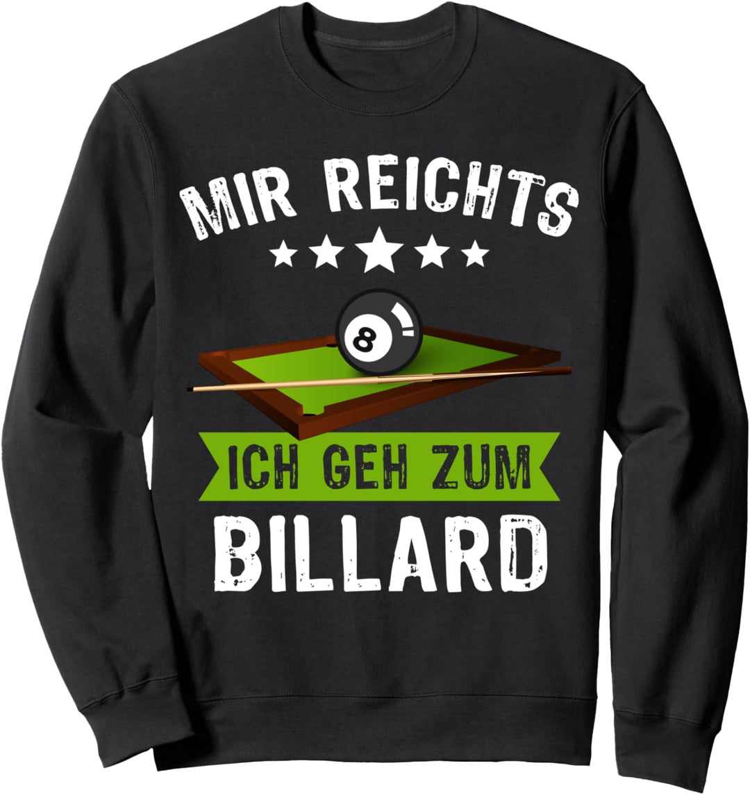 Billard Geschenk Männer Billardkugel 8 Achterball Snooker Sweatshirt