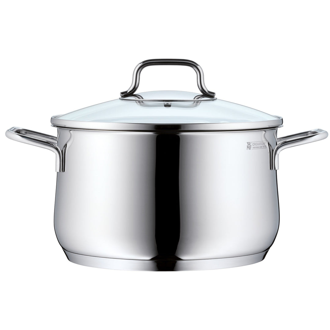 WMF Mattea Kochtopf gross 24cm, Glasdeckel, Fleischtopf Induktion 6,5l, Cromargan Edelstahl poliert,