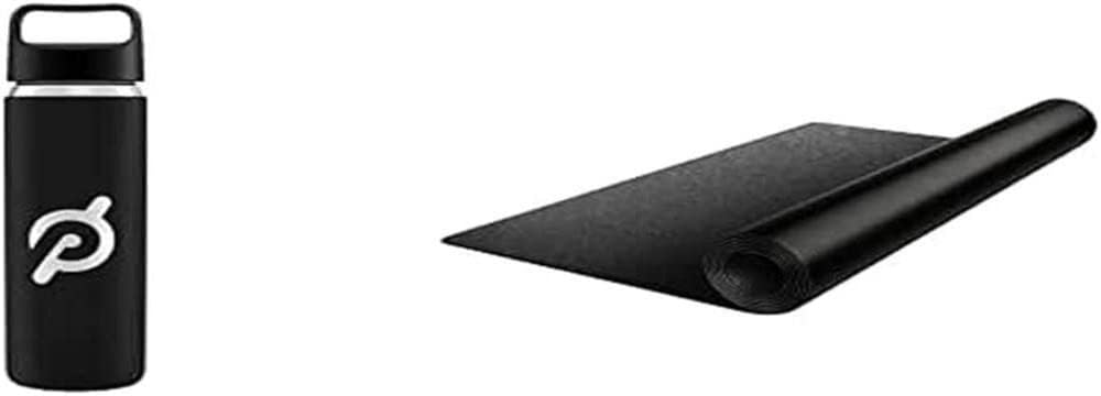 Peloton Glaswasserflasche Glass water bottle and bike mat, Glass water bottle and bike mat