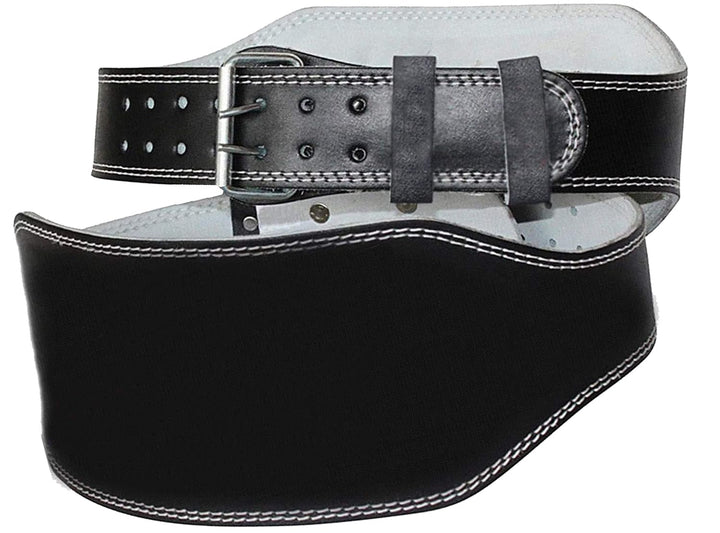 LISARO Gewichthebergürtel mit 10cm Rückenbereite, aus Leder, Verstellbar Löcher Krafttraining Belt,