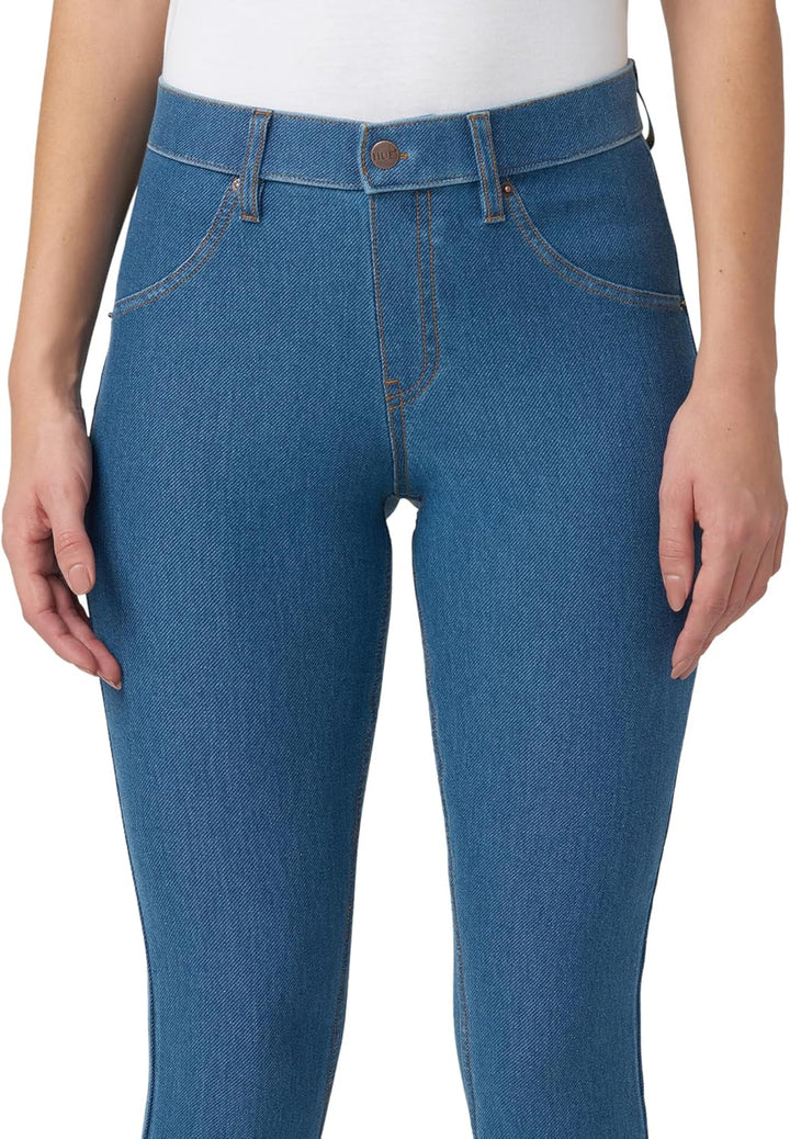 HUE Frauen Geblümter Altmeister-Denim Hochgeschlossene Leggings | Modische Leggings M Mittlerer Wasc