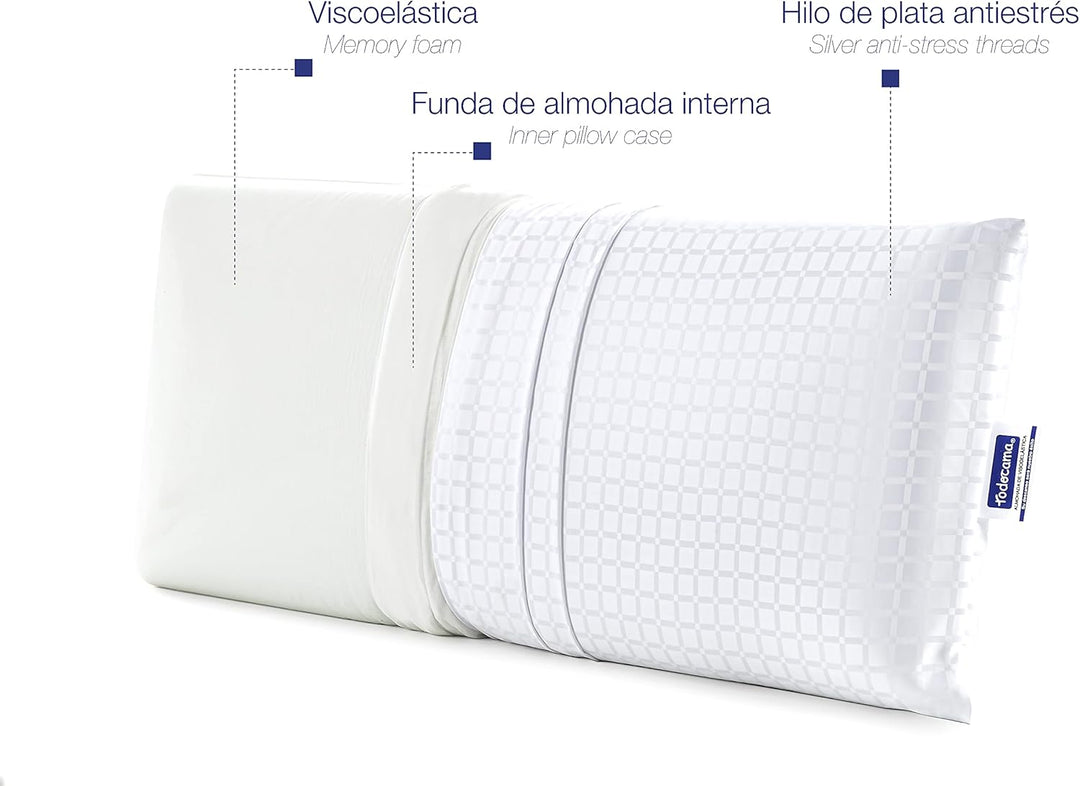 Todocama Todolit Kopfkissen, viskoelastisch, Luxury Hotel, 135 cm, 135 cm