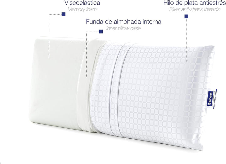 Todocama Todolit Kopfkissen, viskoelastisch, Luxury Hotel, 70 cm, 70 cm