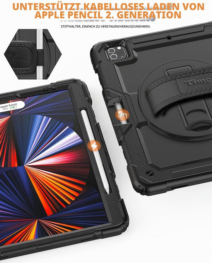 Timecity Hülle für iPad Pro 12.9 Zoll (6./5./4./3. Generation 2022/2021/2020/2018) Stossfeste Schutz