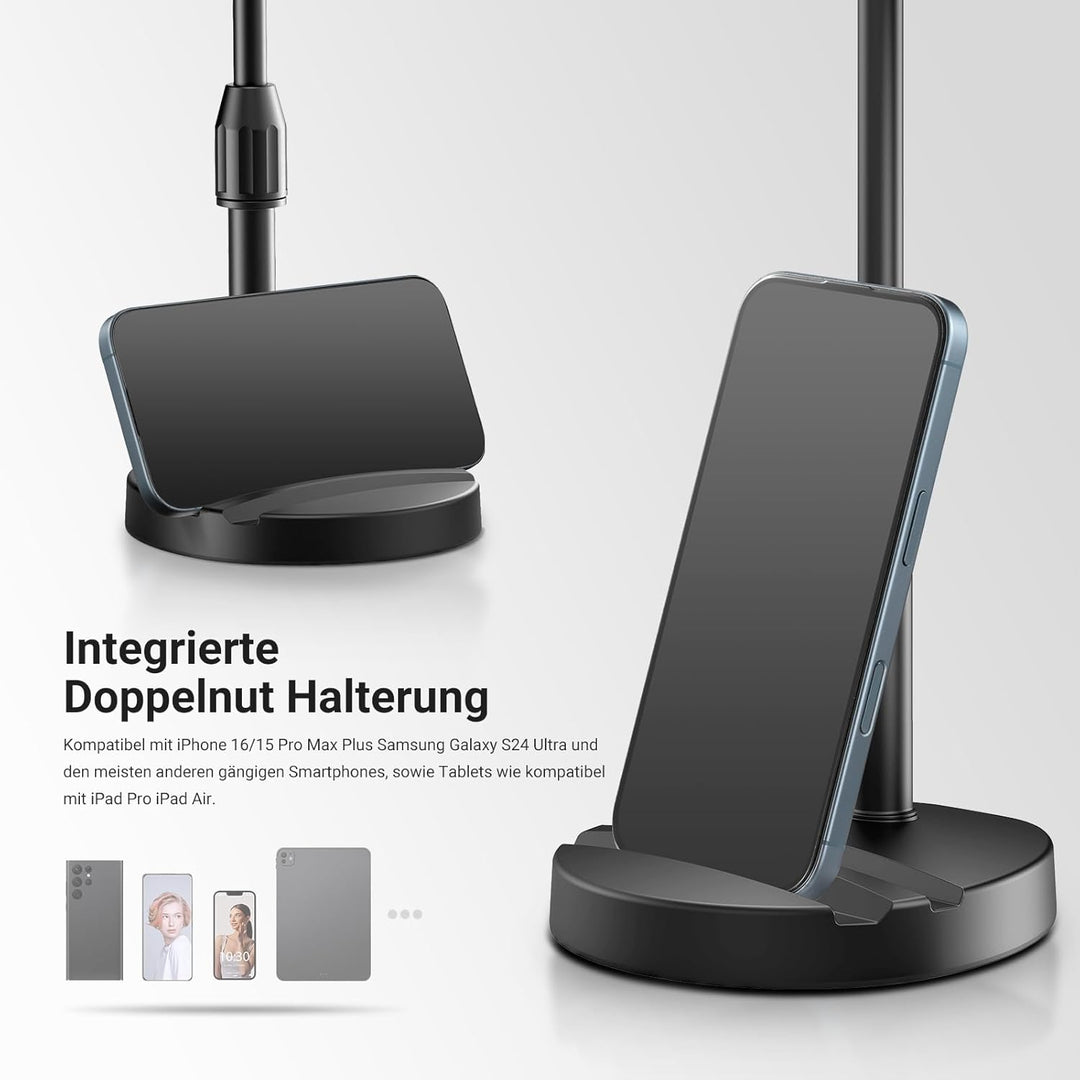 NEEWER Basics 5" LED Tisch Ringlicht mit Ständer, Monitorhalterung, 10W kompatibel mit iPhone, Compu