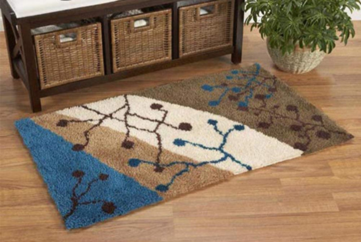 ROCKY&CHAO Knüpfteppich Zum Selber knüpfen - 60x40cm Knüpfsets Latch Hook Kit Selbst Knüpfen Set für