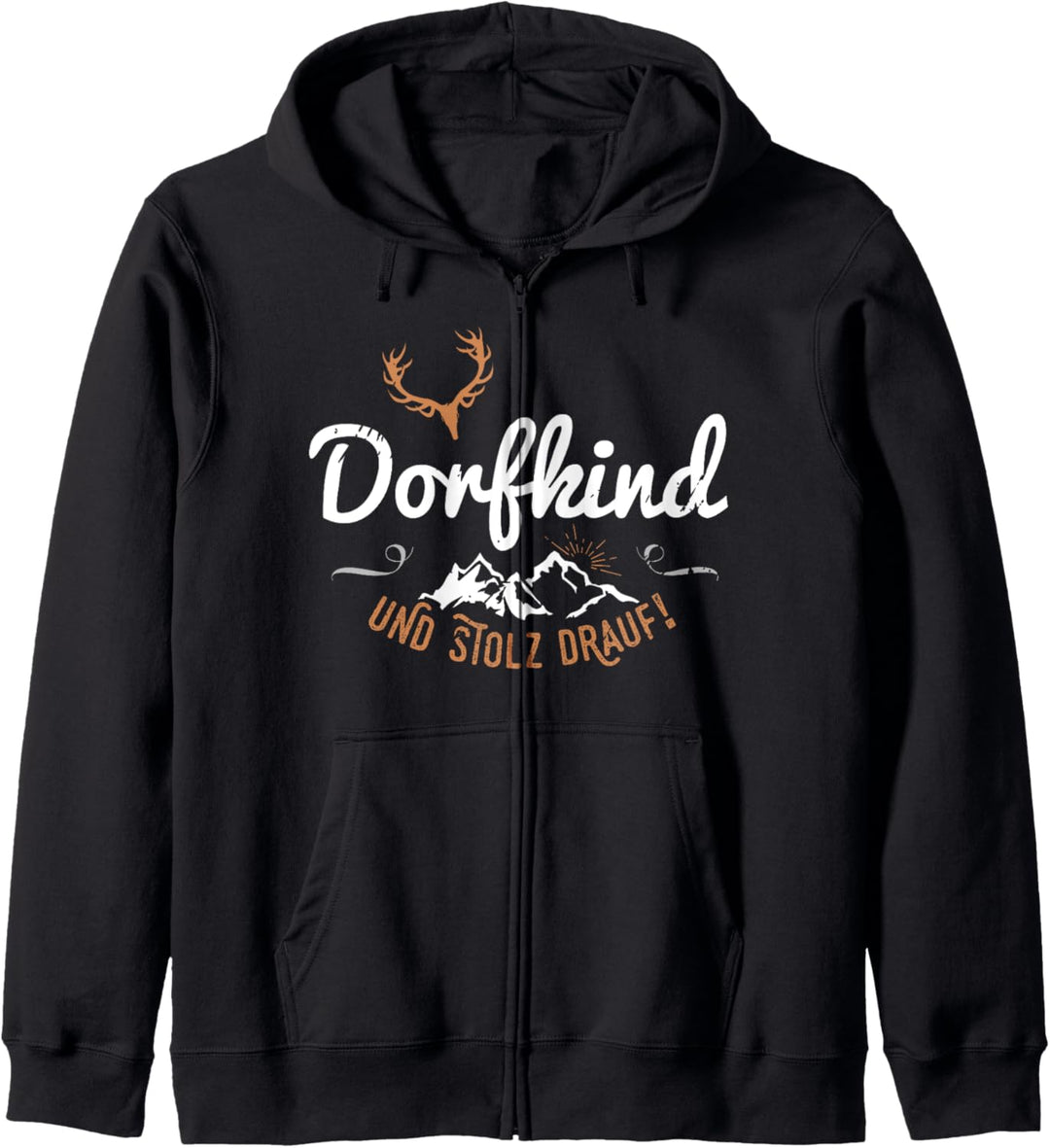 Dorfkind und stolz drauf Berge lustige Sprüche Dorf Dorfkind Kapuzenjacke