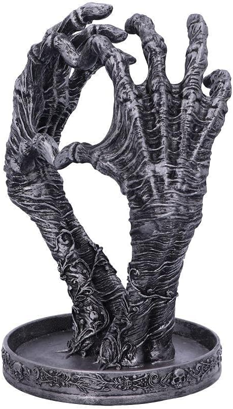 Nemesis Now Gothic Mummified Love Heart Hands Schmuckhalter für Schmuck, 22 cm, silberfarben