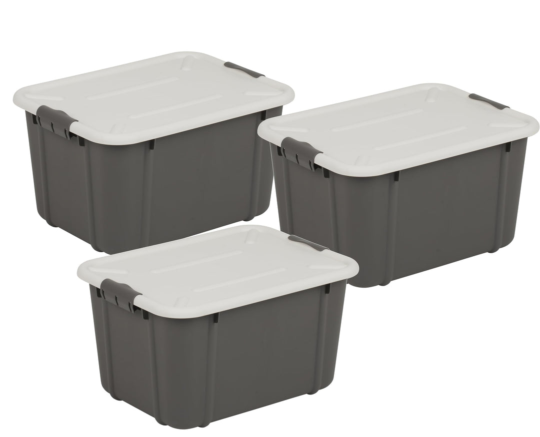 BranQ - Home essential Universeller Aufbewahrungsbehälter mit Deckel VELUR, 3er-Set, Grösse 16 l, BP