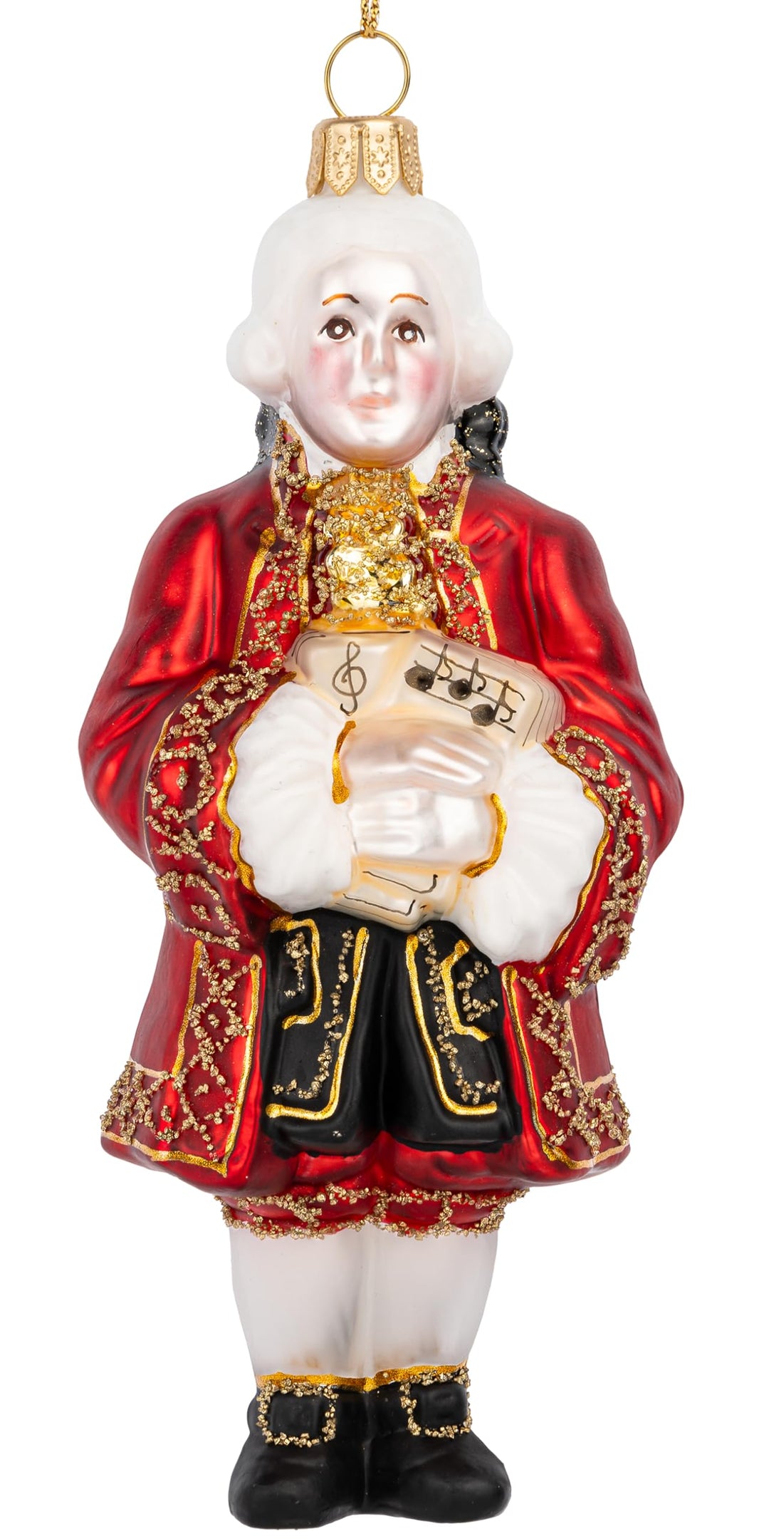 SIKORA Mozart besondere Weihnachtskugel Glas Christbaumschmuck Deko Figur Weihnachten Anhänger Ornam