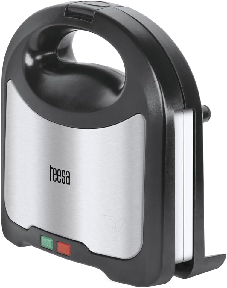 TEESA Sandwichmaker TSA3222 mit Keramikplatten silber/schwarz