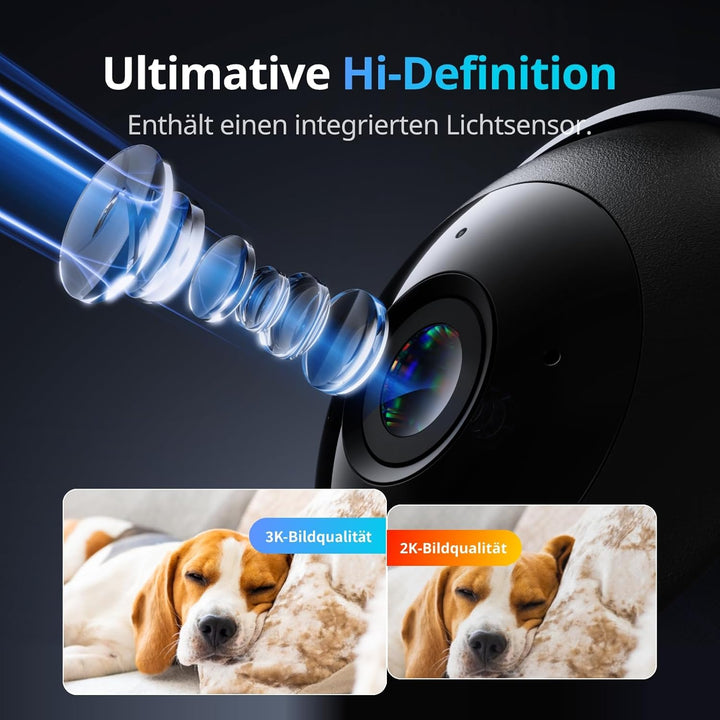 SwitchBot Sicherheitskamera für Zuhause 5MP - Pan/Tilt Kam 3K Super HD, 2.4Ghz WLAN für Baby-Monitor