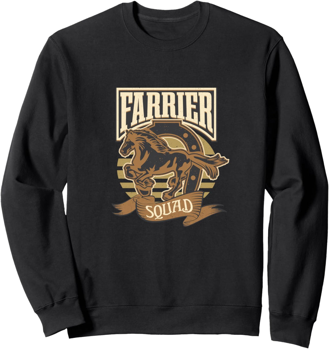 Hufschmied Kader Hufe beschlagen Pferde Lustiger Pferdehuf Sweatshirt