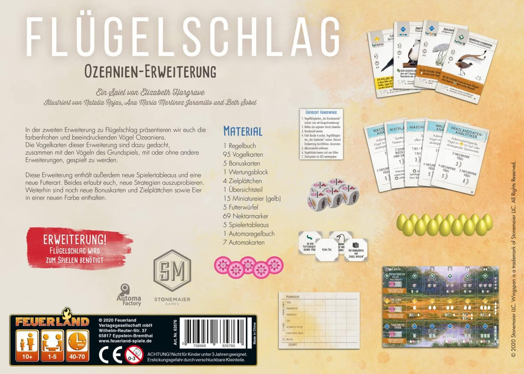 Feuerland Spiele 31000 Flügelschlag Ozeanien-Erweiterung