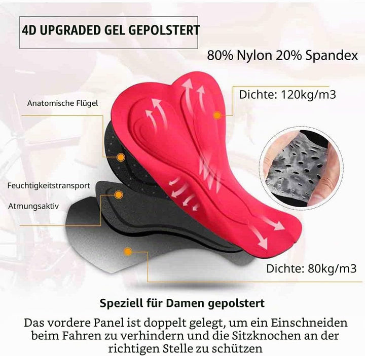 BALEAF Fahrradhose Damen Winter Wasserdicht Thermo Radhose Damen Fleece Gefüttert Winddicht Fahrradh