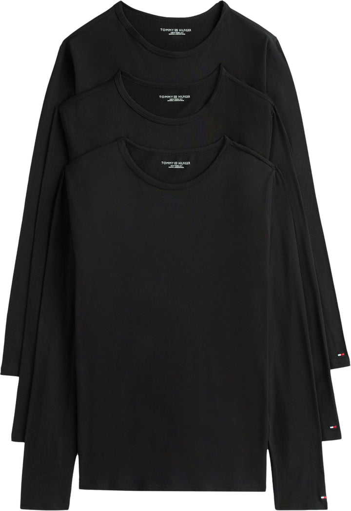 Tommy Hilfiger Herren 3er Pack Langarmshirts Basic XL Black/ Black/ Black, XL Black/ Black/ Black