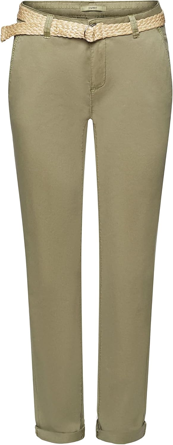 ESPRIT Damen Hose 32W / 30L 345/Light Khaki, 32W / 30L 345/Light Khaki
