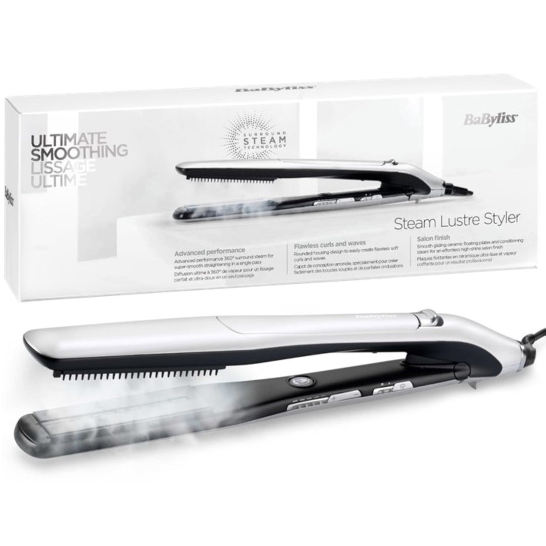 BaByliss Steam Lustre Styler Dampfglätteisen mit Surround-Steam-Technologie ST595E , 1er Pack, Lustr