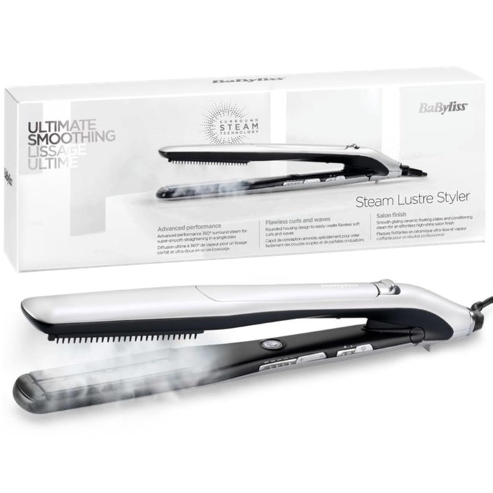 BaByliss Steam Lustre Styler Dampfglätteisen mit Surround-Steam-Technologie ST595E , 1er Pack, Lustr