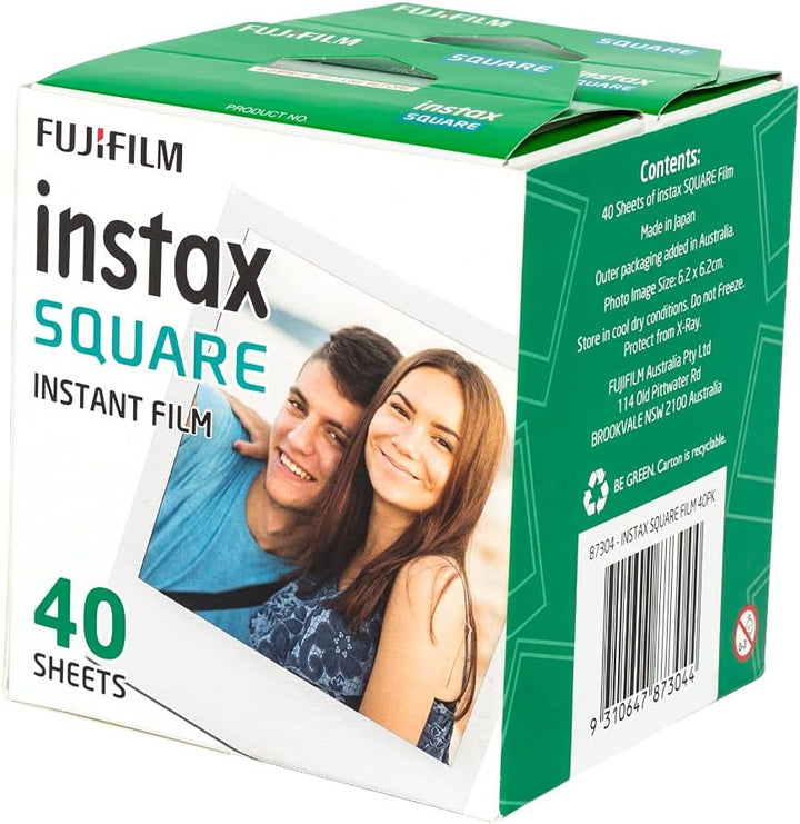 Instax Fujifilm Square Film, Weiss, 40 Stück