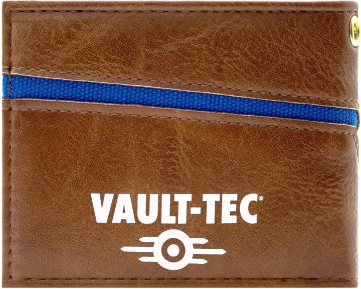 Fallout 76 Golden Vault-Tec Metallabzeichen Zahnrademblem Geldbörse/Geldbeutel Bi-Fold ID & Kartenha