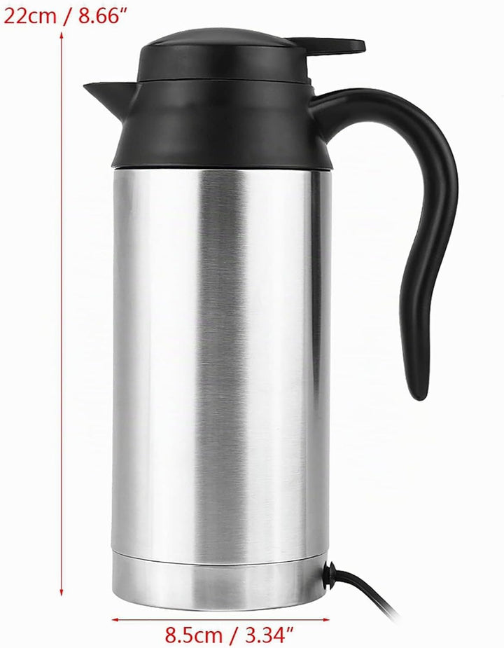 Wasserkocher Auto, 750ml 12v Elektrischer Wasserkocher, Reise Wasserkocher Edelstahl, mit Zigaretten