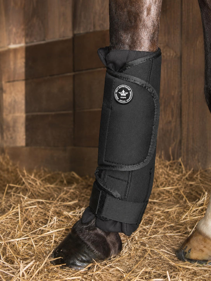 PFIFF Stallgamasche Soft, Steppeinlagen, Gamasche Schwarz Full, Schwarz
