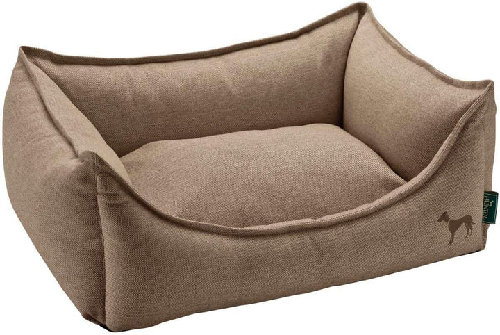 HUNTER Livingston Hundesofa, Hundebett, Strukturstoff, klassisch, M cm, braun, 80 x 60 x 25 cm braun