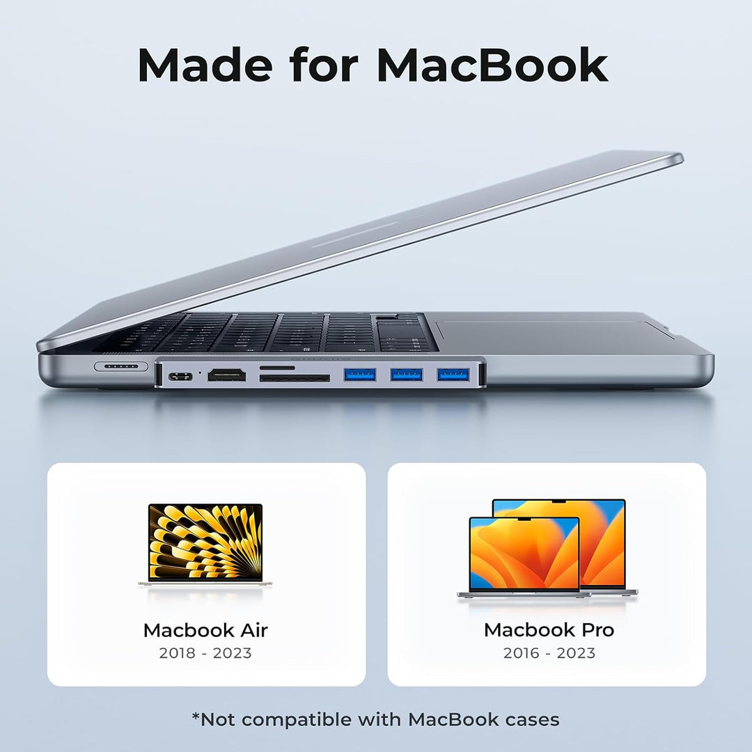 RayCue USB-C Hub HDMI für MacBook Pro/Air M1/M2 (2021-2023) – 4K HDMI Adapter, 3X USB-A 3.0, Thunder
