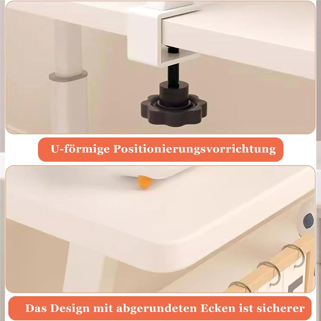Klemmbares Schreibtisch Organizer Regal 60x20cm, Adjustable Desk Shelf Clamp mit Klemme TischverläNg