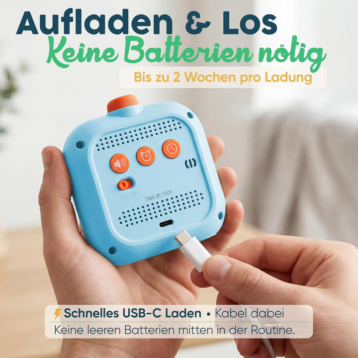 Digitaler Visueller Timer für Kinder - Wiederaufladbar, Geräuschlos 99-Minuten-Kinder-Timer für Schu