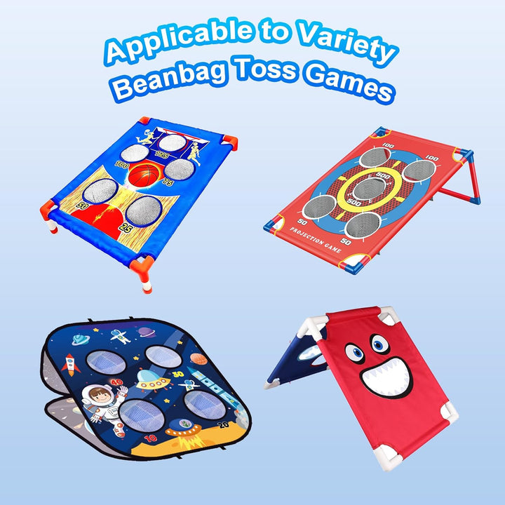 10 Stück Cornhole Säckchen 10X10cm,Bean Bag Wurfspiel Set für Kinder,Fun Sports Games Sitzsack für P