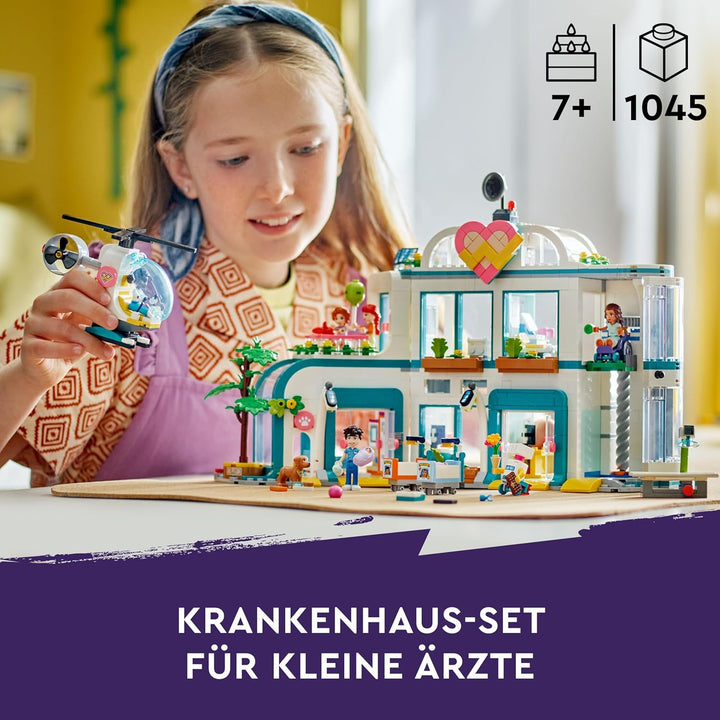Lego Friends Heartlake City Krankenhaus, Set mit Spielzeug-Hubschrauber und Figuren inkl. Autumn und