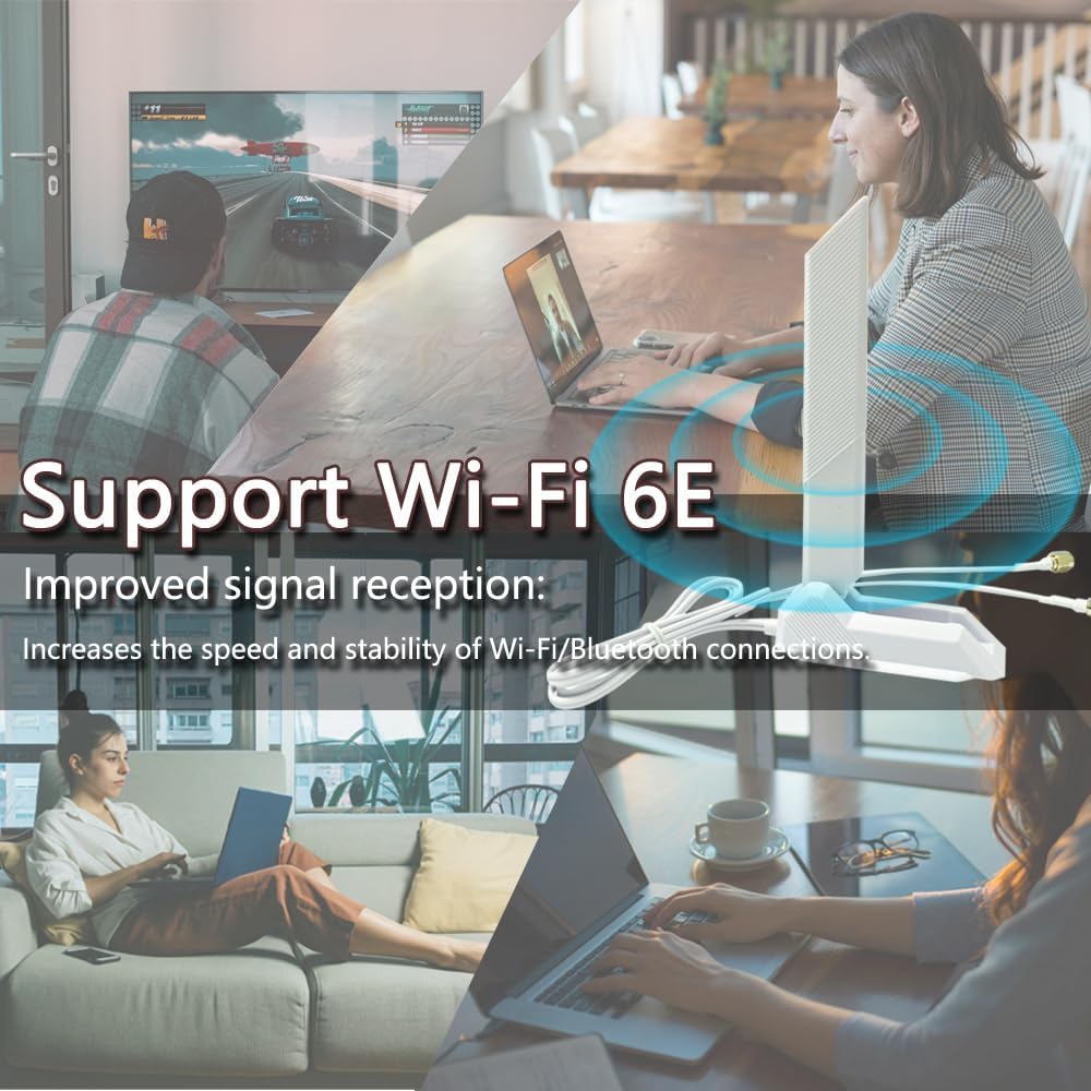 Gintai Antenne Kabel 6E für ASUS 2T2R ROG Strix X570-E Gaming WiFi II, X670E-F Gaming WiFi, X670E-A