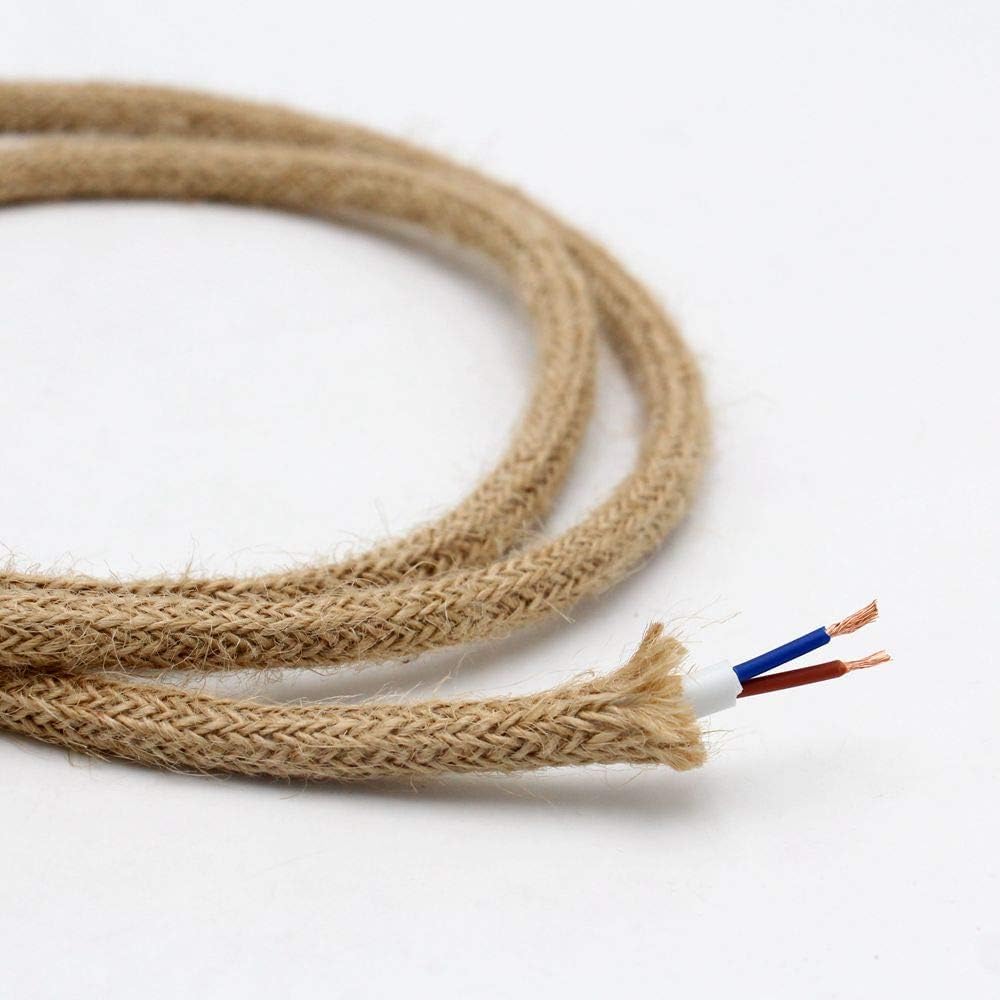 GreenSun Textilkabel 2 adrig Lampenkabel - 10M Textilkabel Elektrokabel Kabel 2 adrig Elektrische Le