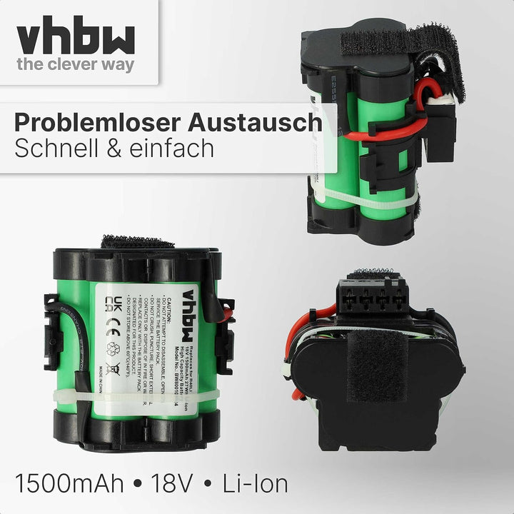 vhbw Akku kompatibel mit Husqvarna Automower 105, 305, 308, 308X, 308 X Mähroboter, Rasenroboter - (