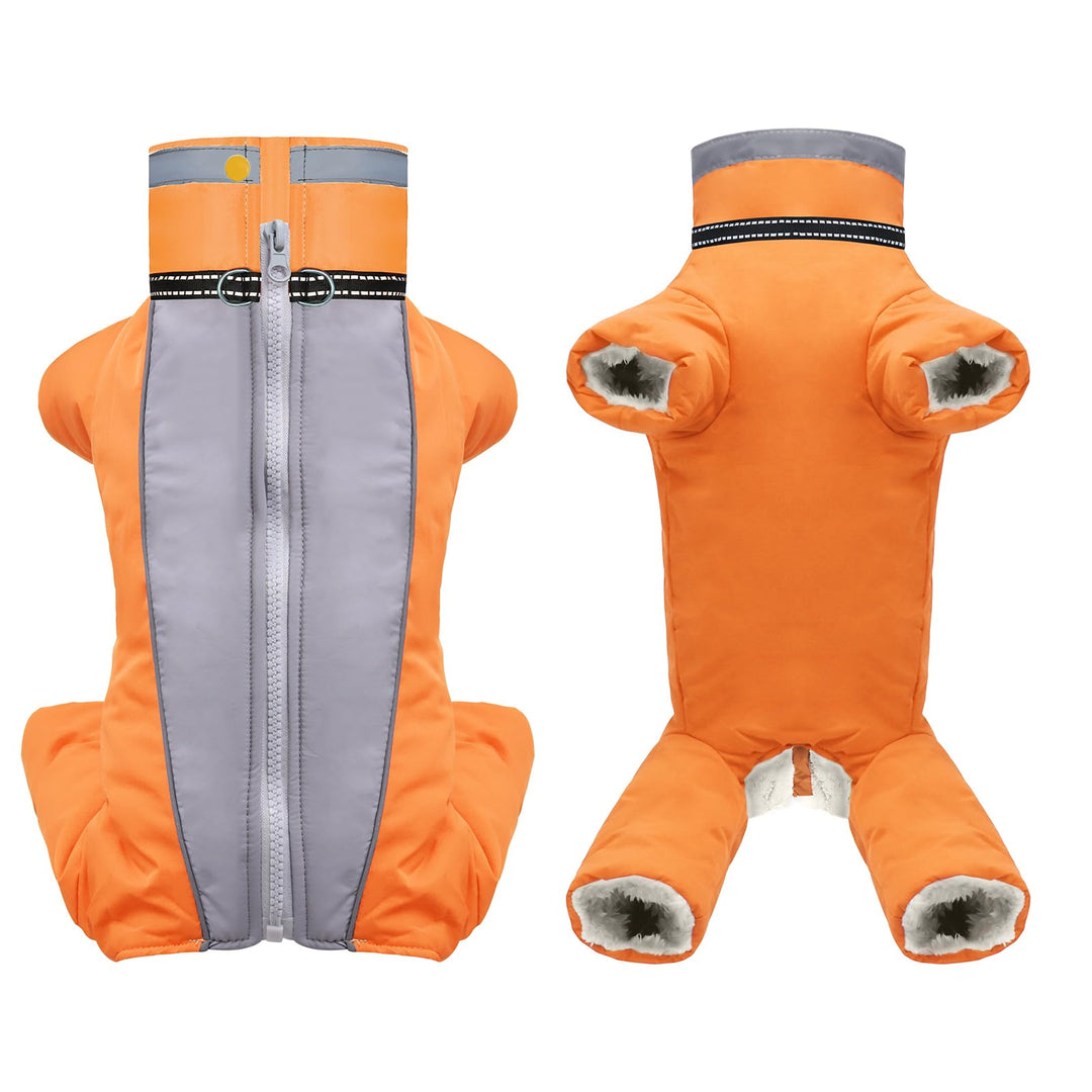 Hundejacke Hundemantel Wasserdicht Fleece gefüttert Warme Winterjacke Hunde Bekleidung für Winter He