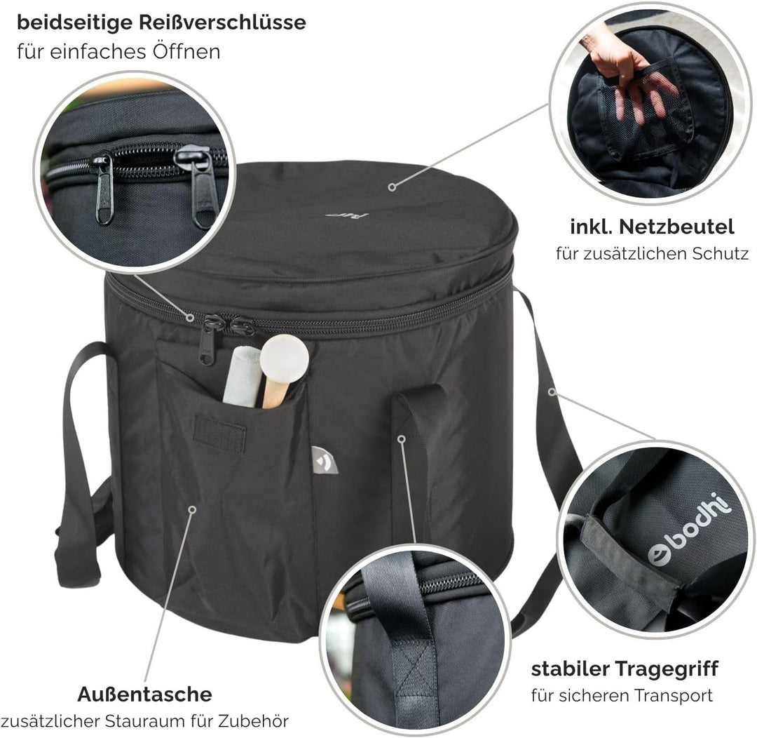 Bodhi Gepolsterte Tasche für Kristallklangschale Ø 30,5 cm | Extra Dicke Tragetasche für Quarzklangs
