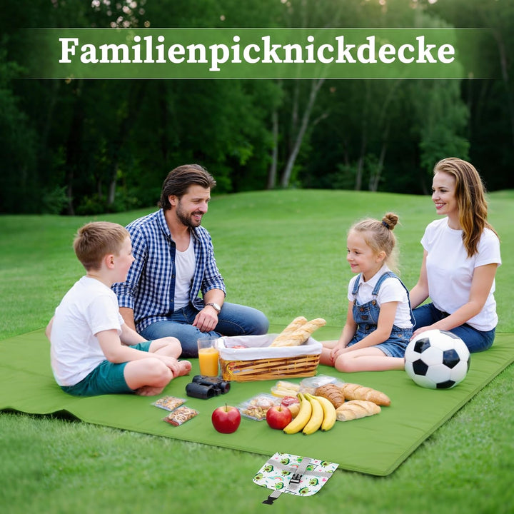 Picknickdecke Outdoor 200 x 150 cm, Faltbar Picnic Blanket Waterproof Leicht und Tragbar Stranddecke