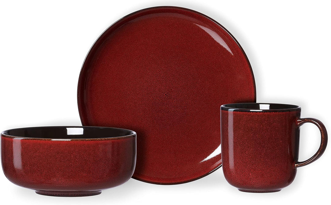 Frühstücksset Gambia, 12-teilig, Rot, Frühstücksset