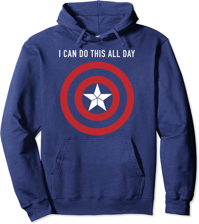 Marvel Captain America I Can Do This All Day Shield Pullover Hoodie