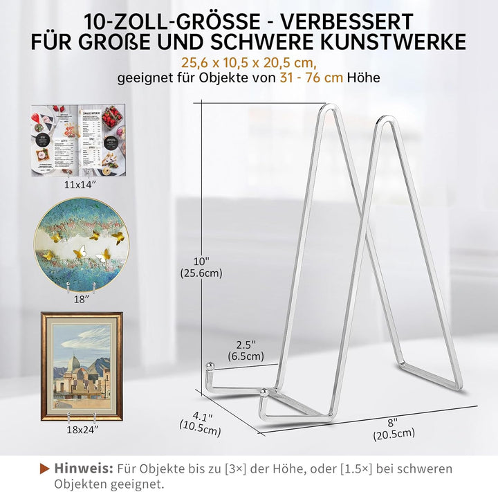 Staffelei Aufsteller Teller Ständer Metall - Tellerständer Gross - Deko Tellerhalter - Dekoteller Ha