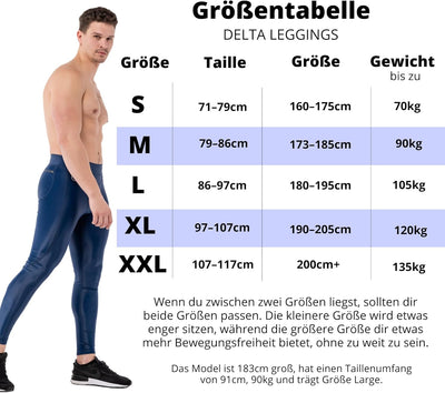 Kapow Meggings: Glänzende, Lange Herren Performance Leggings mit Kompression für Sport wie Fitness,