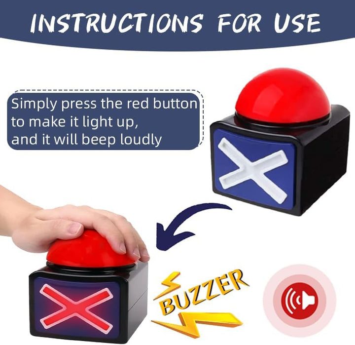 Spiel Antwort Buzzer mit Licht und Ton Trivia Quiz Got Talent Buzzer pro Game Show,Leuchtender und k